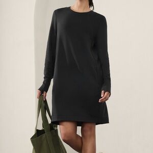 Athleta Black Sweatshirt Dress